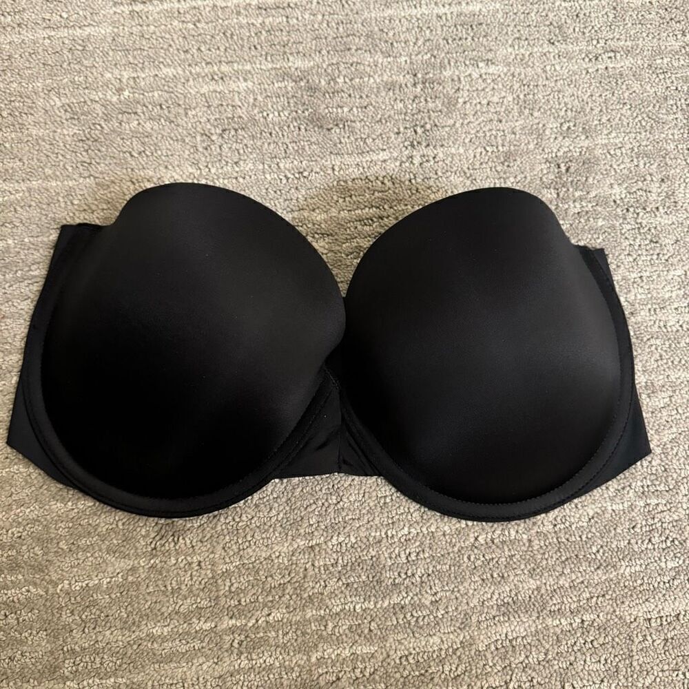 Victorias Secret Black Multi Way Strapless Underwire Bra 34DD